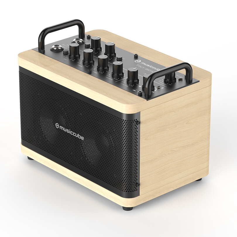 MUSICCUBE TINY BOX D2 OAK 50w 2x3" BT 