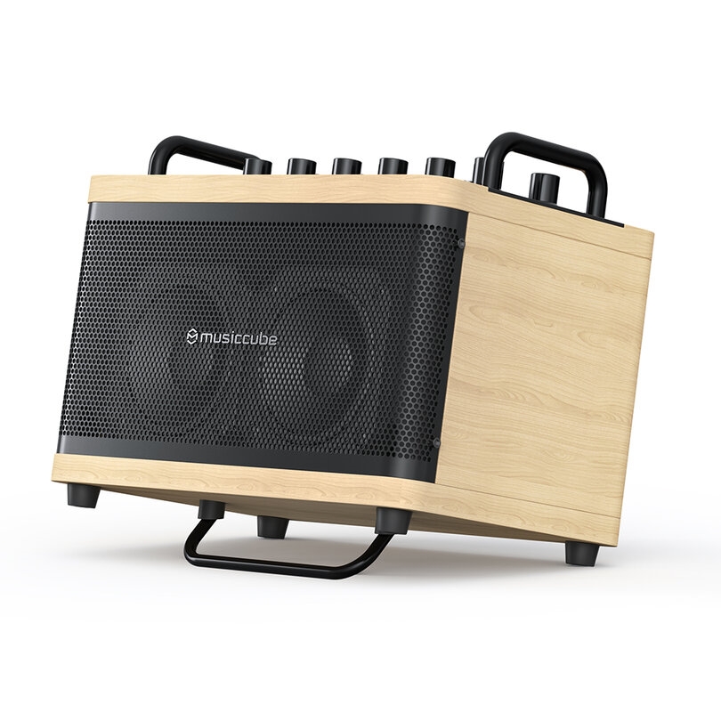 MUSICCUBE TINY BOX D2 OAK 50w 2x3" BT 