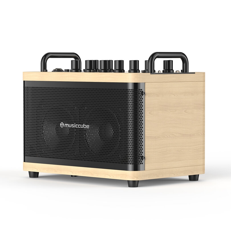 MUSICCUBE TINY BOX D2 OAK 50w 2x3" BT 