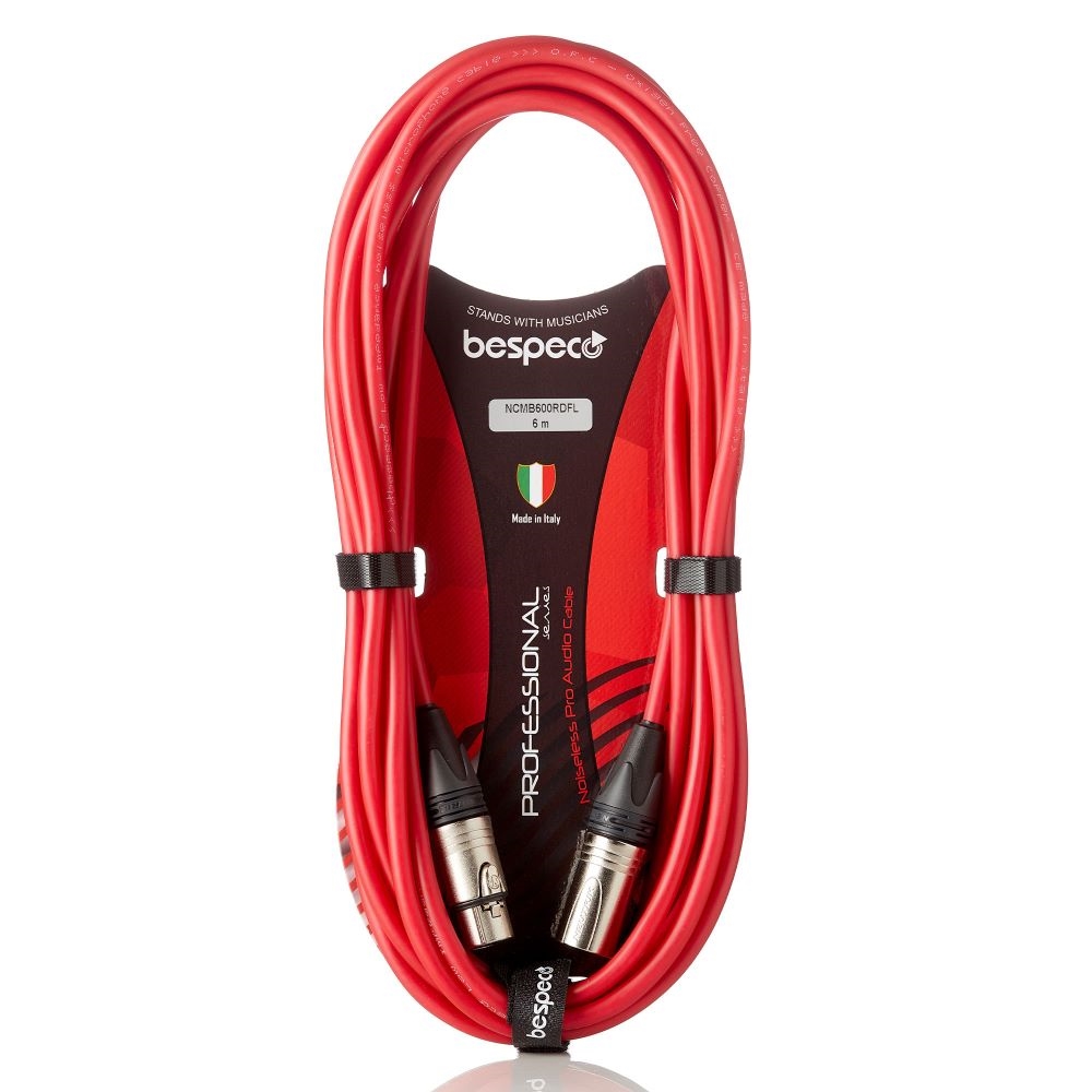 BESPECO NCMB600RDFL XLR/XLR 6mt ROSSO