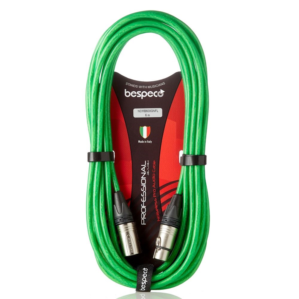 BESPECO NCMB600GNFL XLR/XLR 6mt VERDE