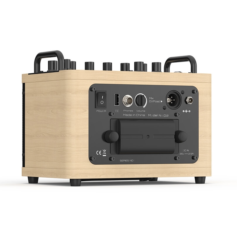 MUSICCUBE TINY BOX D2 OAK 50w 2x3" BT 
