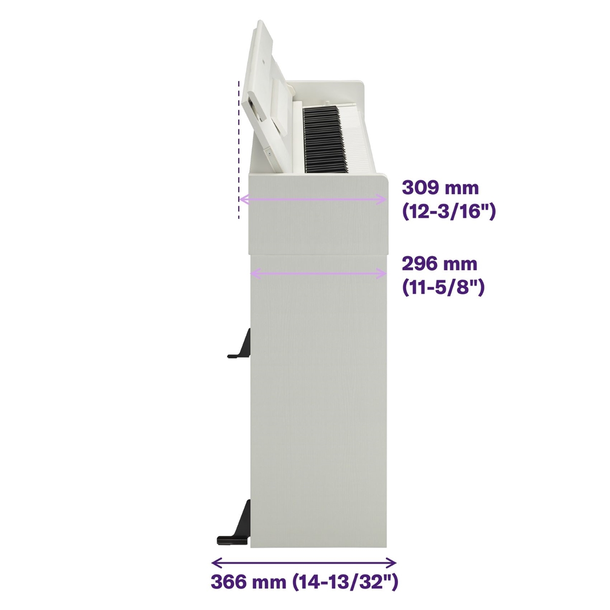 YAMAHA YDP S-35 WHITE Serie ARIUS SLIM