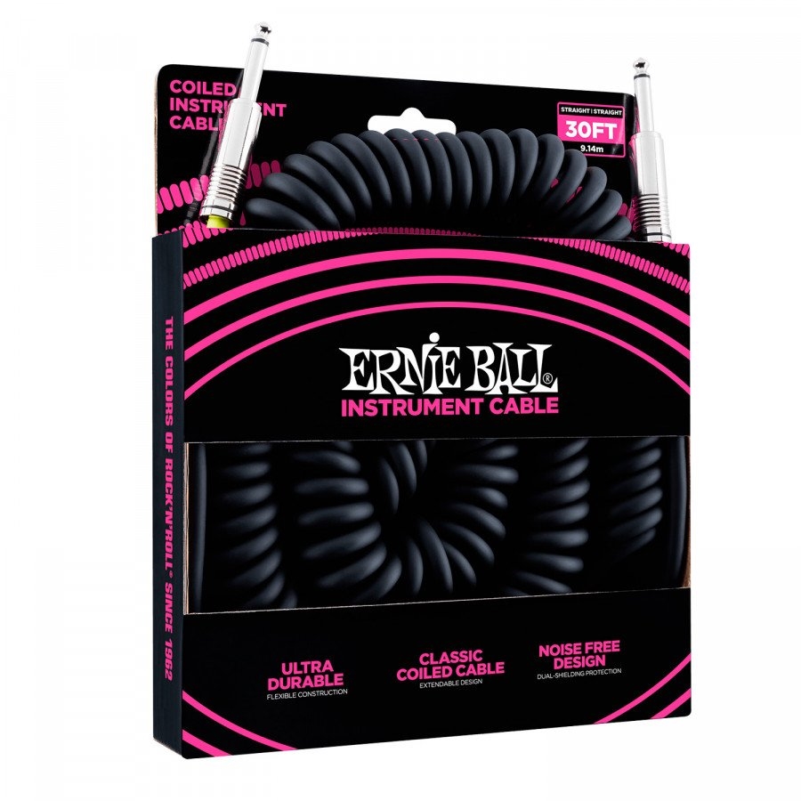 ERNIE BALL 6044 JACK SPIRALE NERO 9 Mt.